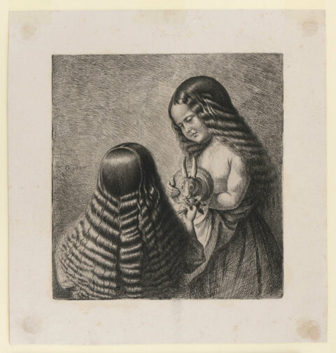 Ludwig Emil Grimm und Friederike Grimm | Sonderausstellung | Im Dickicht der Haare | Foto: Harry Soremski Ludwig Emil Grimm und Friederike Grimm, etwa 6-jährig, erste Hälfte 19. Jh.