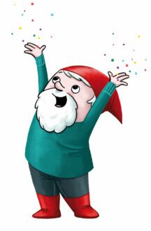 Sonderausstellung - Der 8. Zwerg Der 8. Zwerg aus der Sonderausstellung ruht sich auf Kissen aus