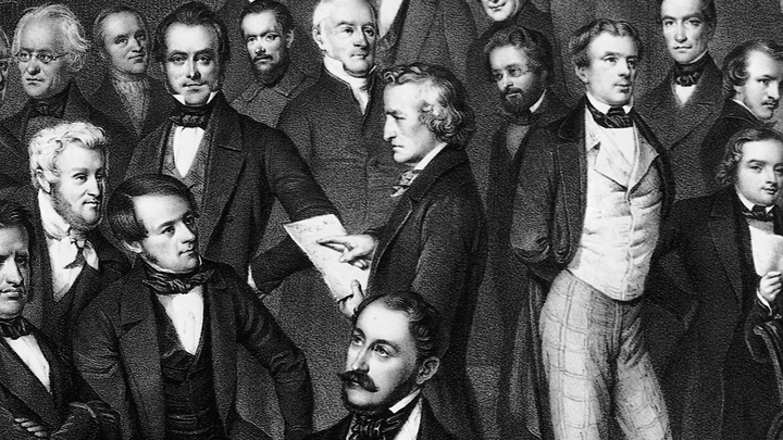 Jacob Grimm in der Deutschen Nationalversammlung in der Paulskirche, 1848