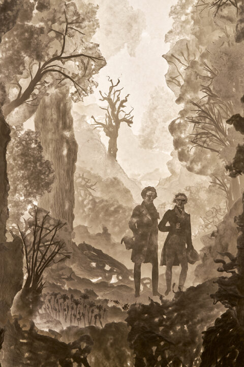 Detail | Dioramen von Alexej Tchernyi »Märchendichtung« | Foto: Nicolas Wefers Detail eines Dioramas