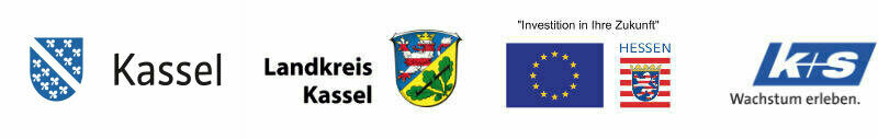 GRIMMWELT Kassel | Logos Partner Logos der Stadt Kassel, Landkreis Kassel, Land Hessen, Kali+Salz