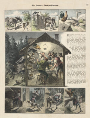 03 | R. Geissler | Münchener Bilderbogen Nr. 1045 | Bremer Stadtmusikanten ca. 1891