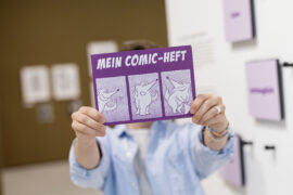 22 | Ausstellung ICH, DAS TIER | Rätselspur | © GRIMMWELT Kassel, Foto Nicolas Wefers Neue Rätselspur MEIN Comic-Heft