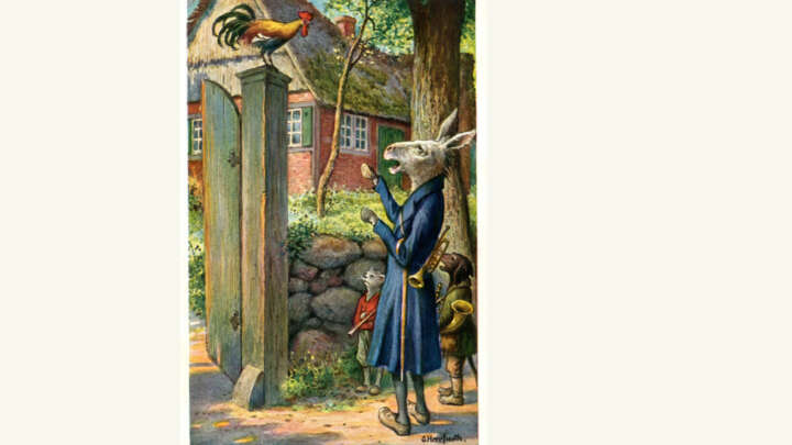 Die Bremer Stadtmusikanten | Illustration: Oskar Herrfurth